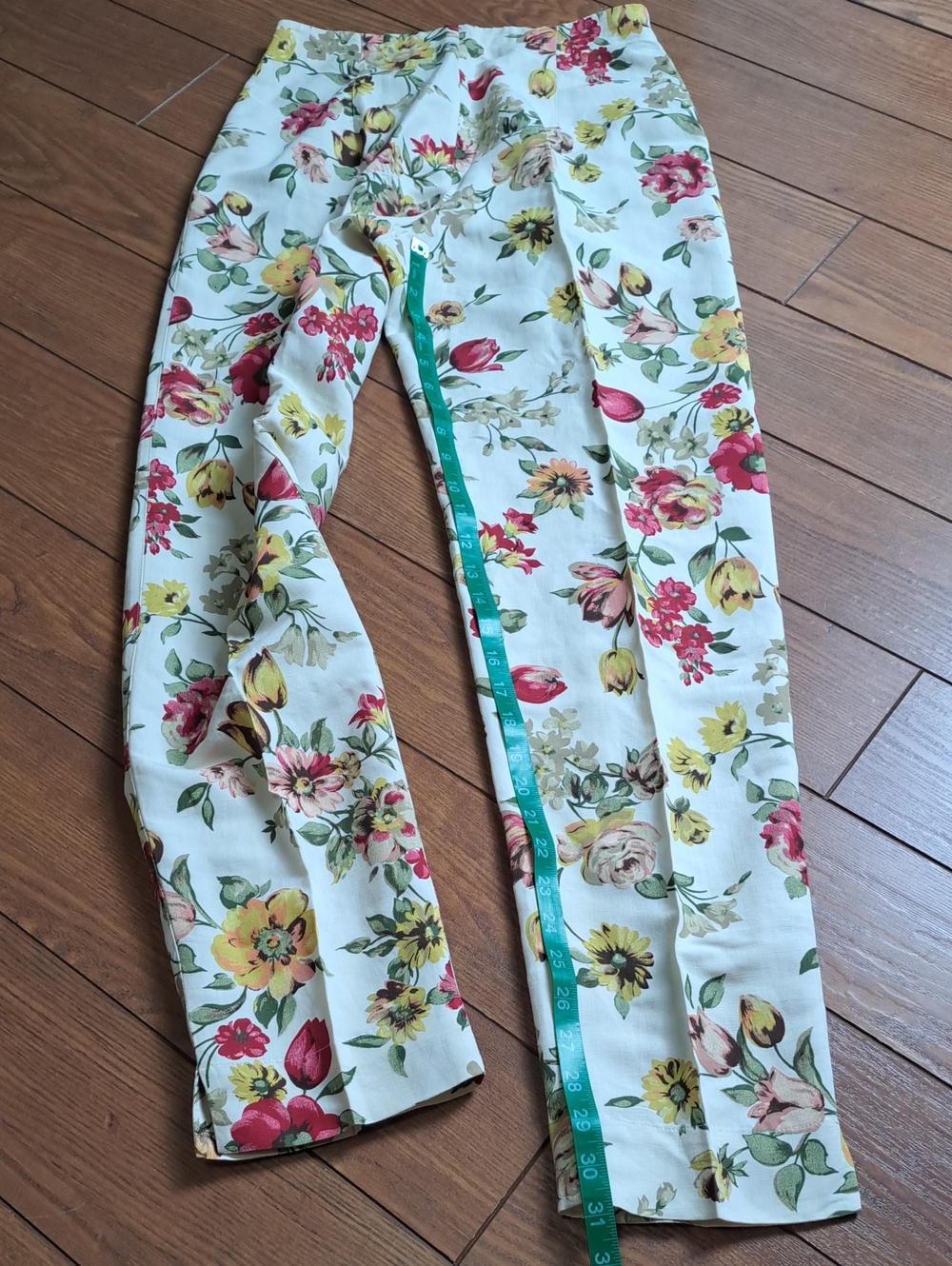 MAX&Co. Active Floral Linen Blend Trousers IT 42 US 2 Made in Italy - Picture 11 of 11